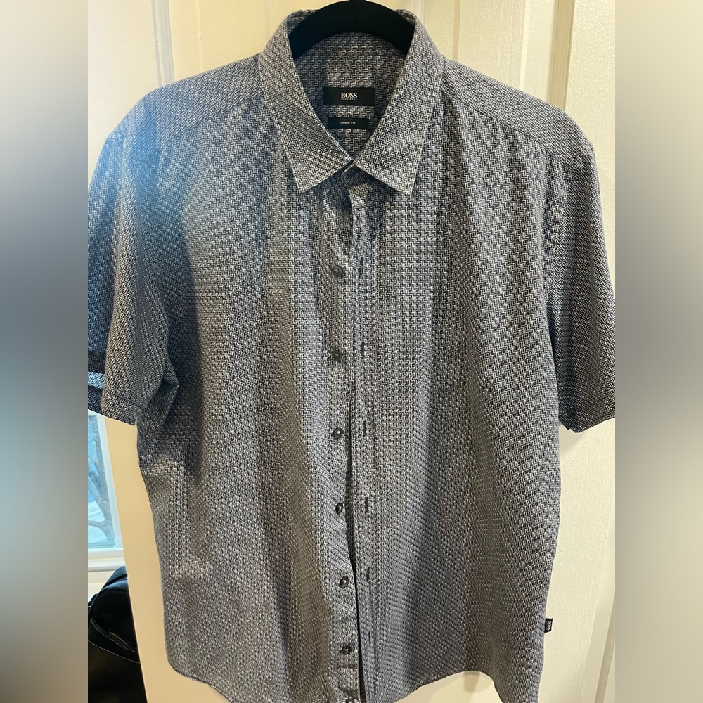 Hugo Boss short sleeve button down shirt